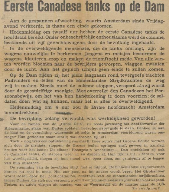 Uit De Waarheid van 7 mei 1945