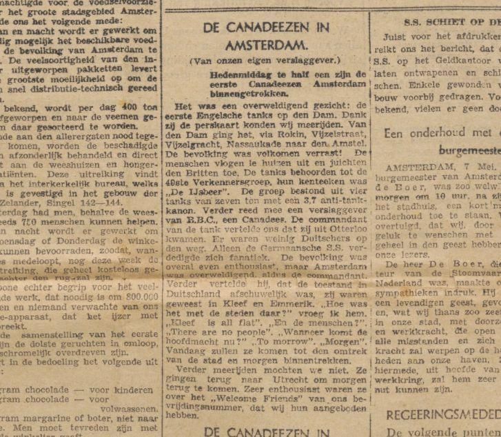 Trouw 7 mei bericht van kort voor schietpartij