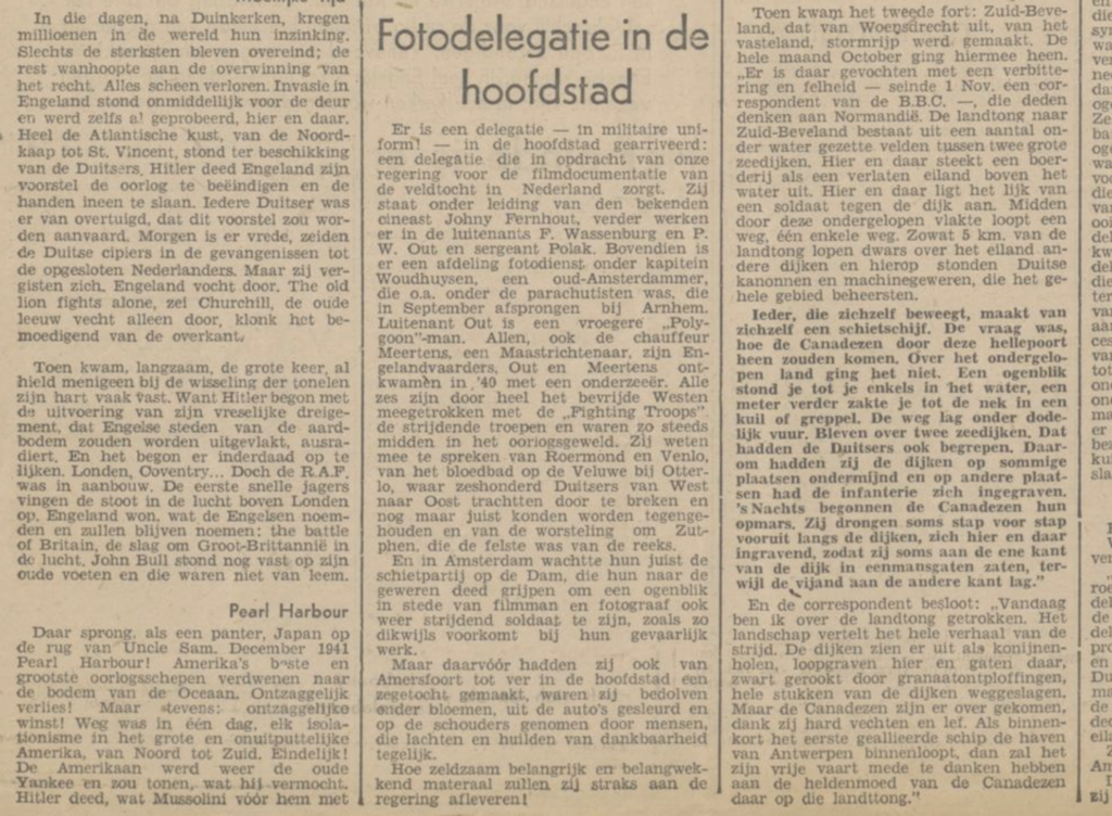 Het Vrije Volk 8 mei 1945
